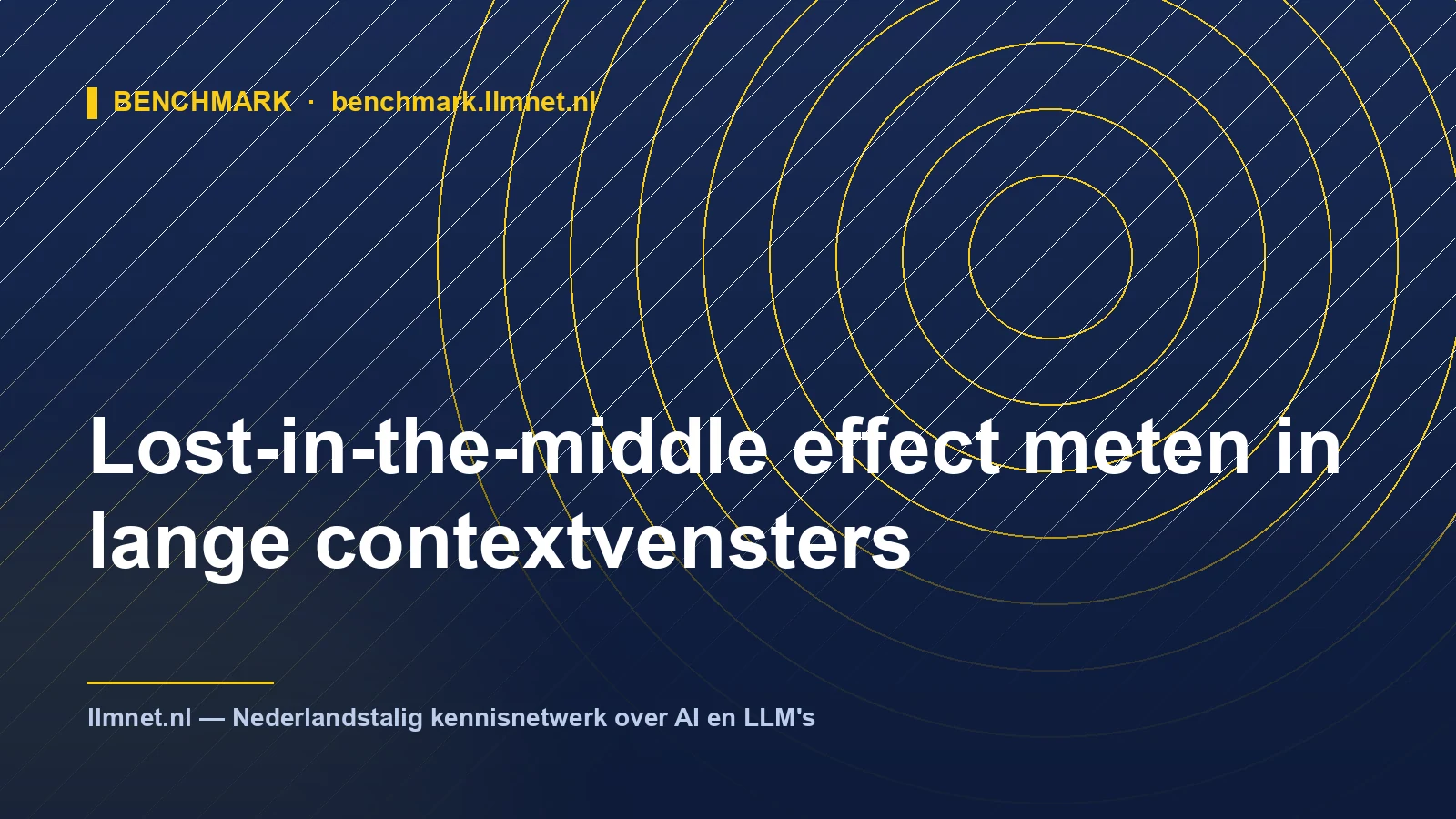 Illustratie: Lost-in-the-middle effect meten in contextvensters