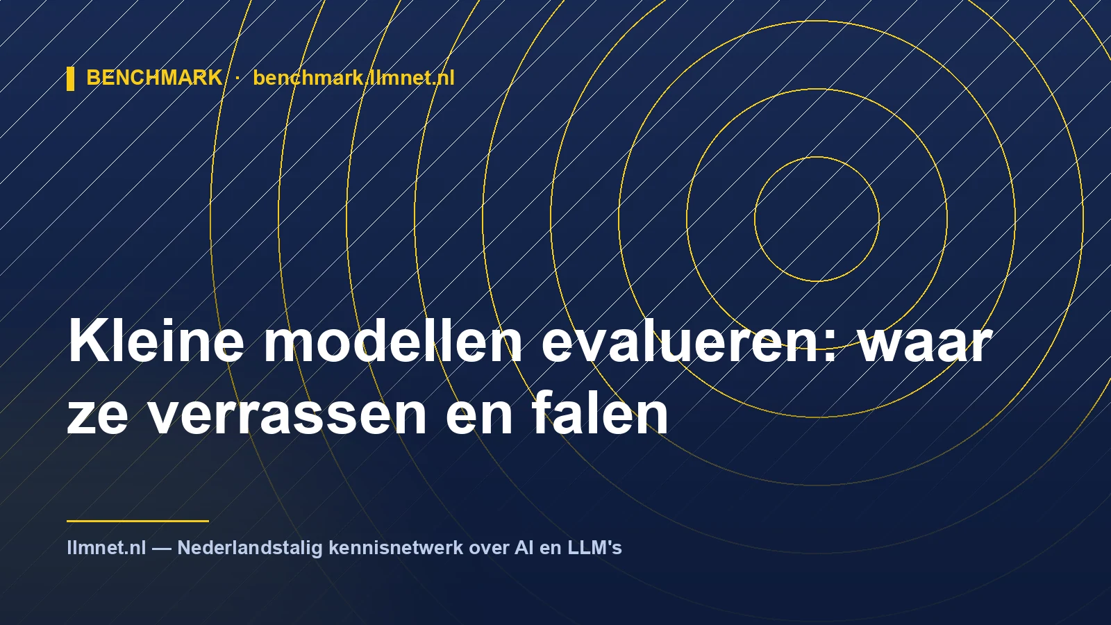 Illustratie: Kleine modellen evalueren: waar ze verrassen en falen
