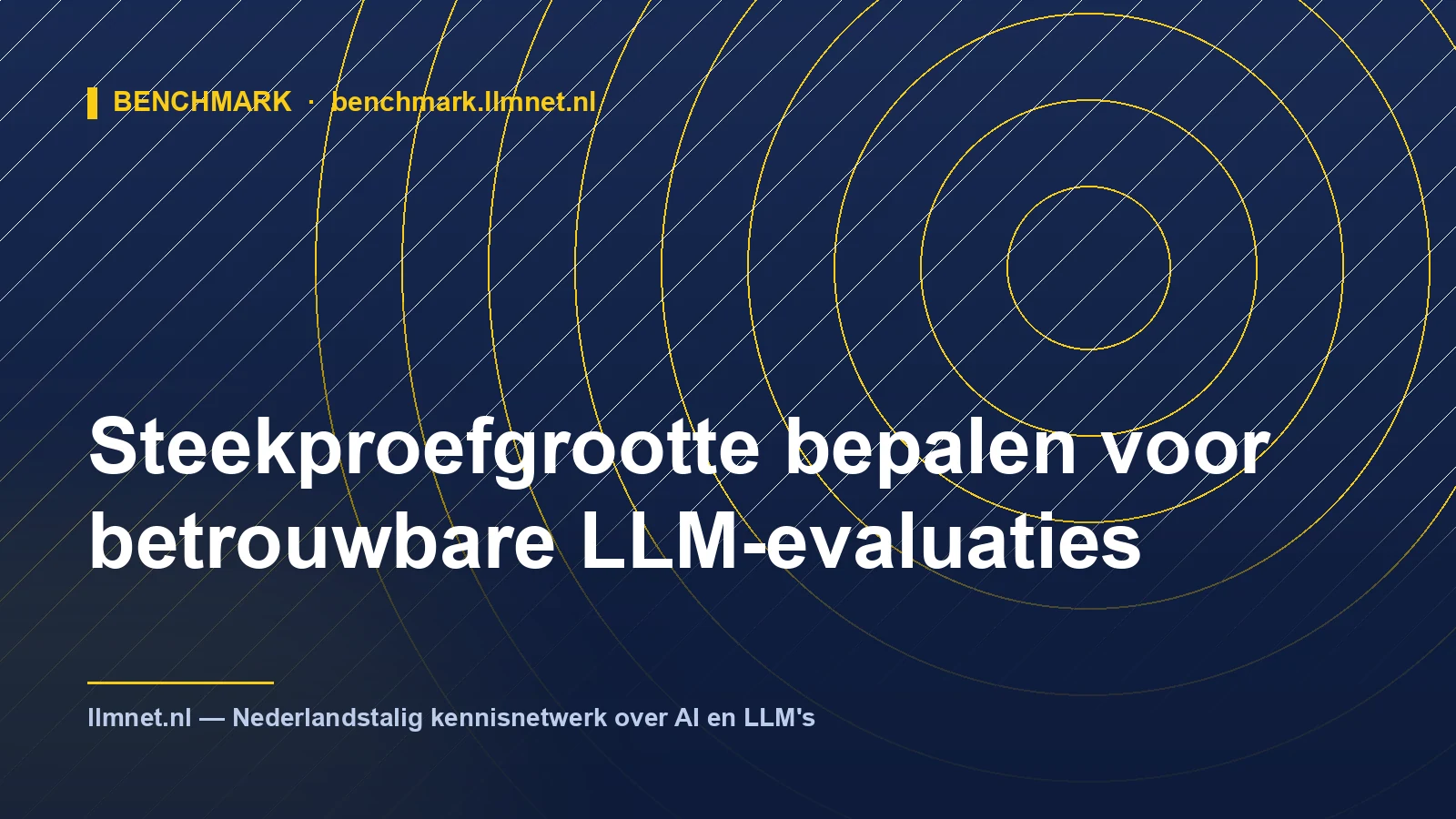 Illustratie: Steekproefgrootte bepalen voor LLM-evaluaties