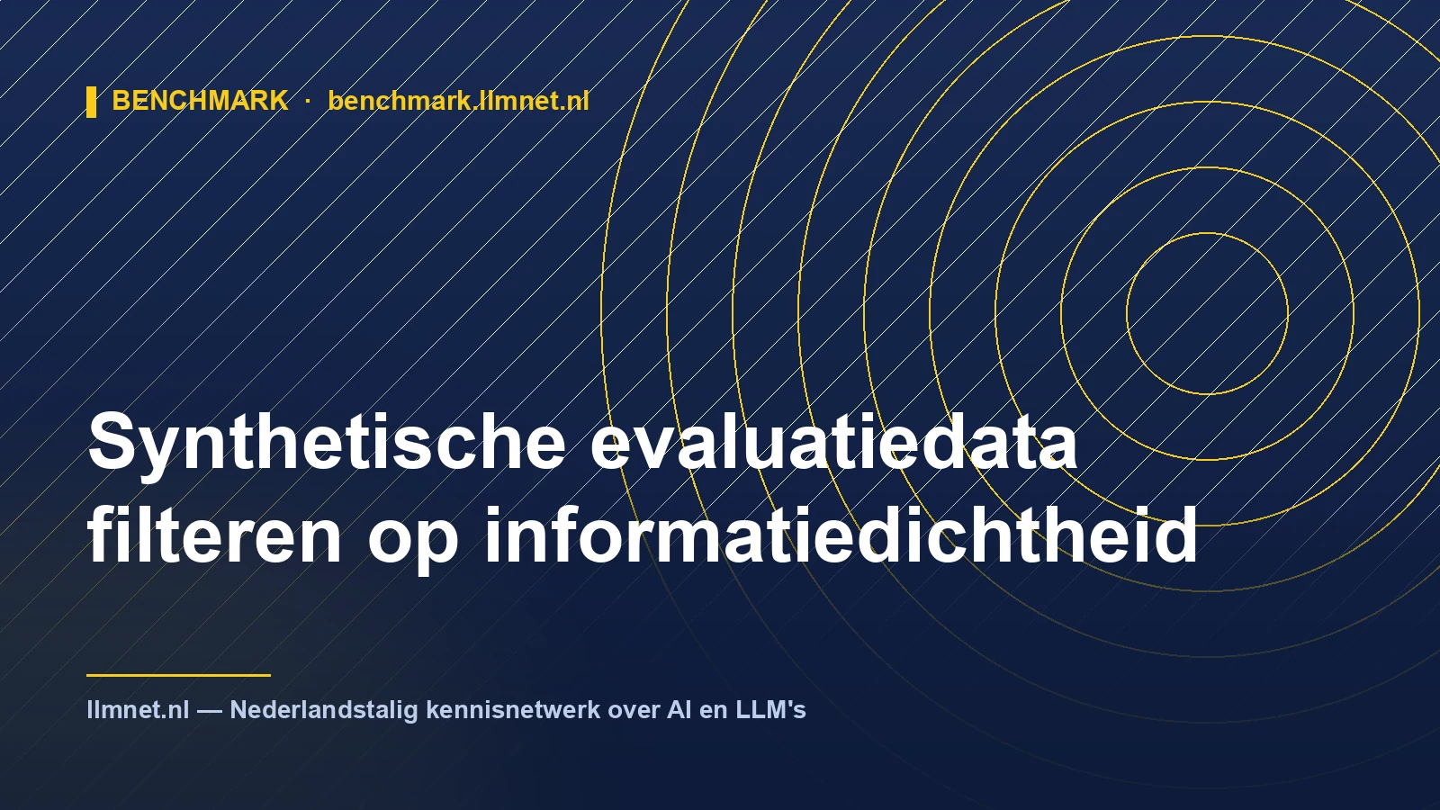 Synthetische Evaluatiedata Filteren op Dichtheid