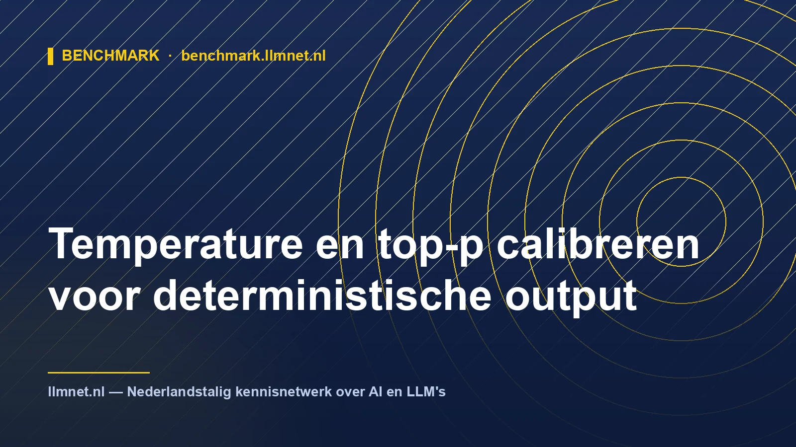 Illustratie: Temperature en top-p calibreren voor determinisme